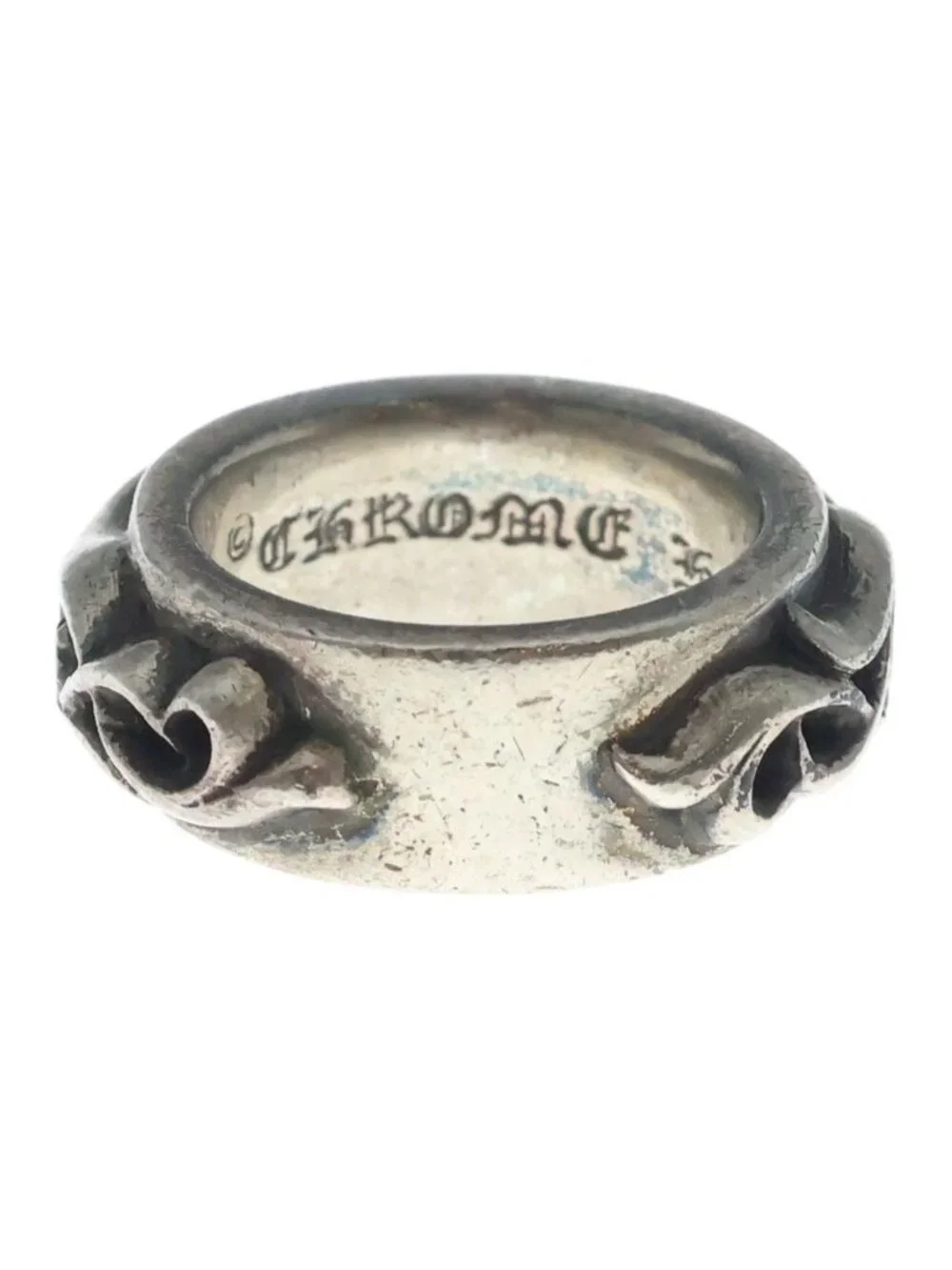 Chrome Hearts Dbl Narrow Vine Band Double Silver Ring